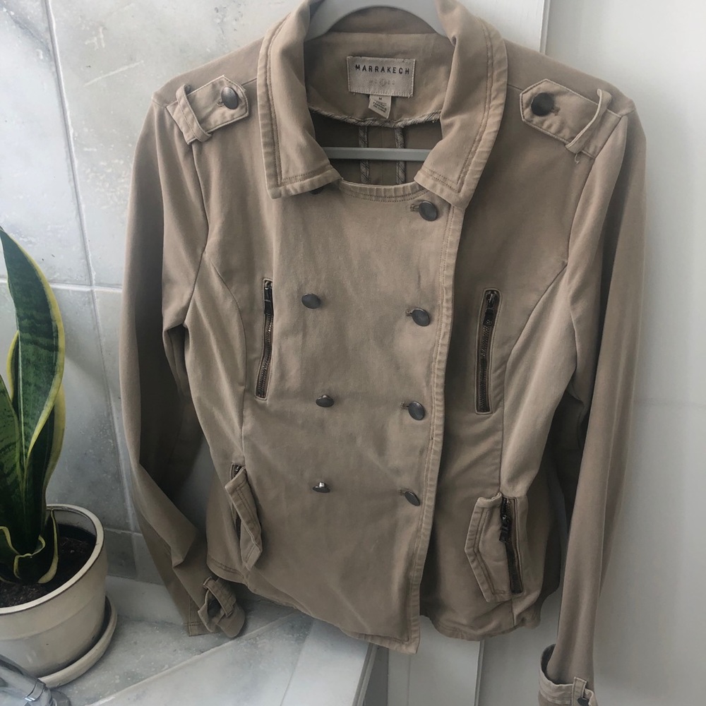 Anthro Marrakech Double Breasted Moto Jacket